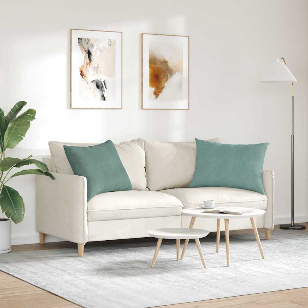 Cuscini da Divano 2 pcs Verde Mare 70 x 50 cm Tessuto in Cords | homemem39