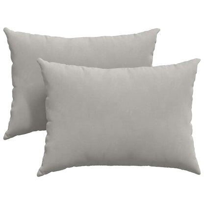 Cuscini da Divano 2 pcs Grigio chiaro 70 x 50 cm Tessuto | homemem39