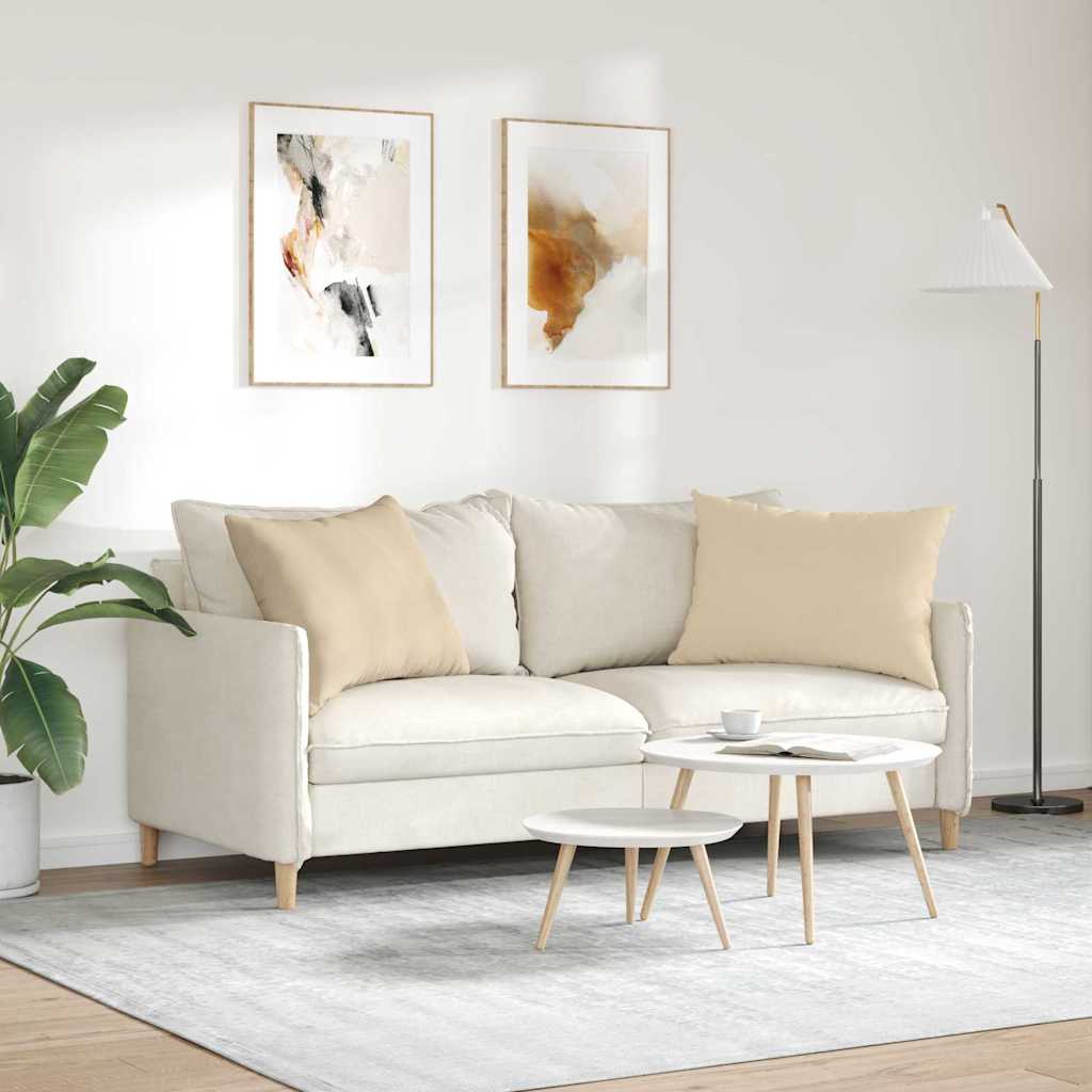 Cuscini da Divano 2 pcs Crema 70 x 50 cm Tessuto | homemem39