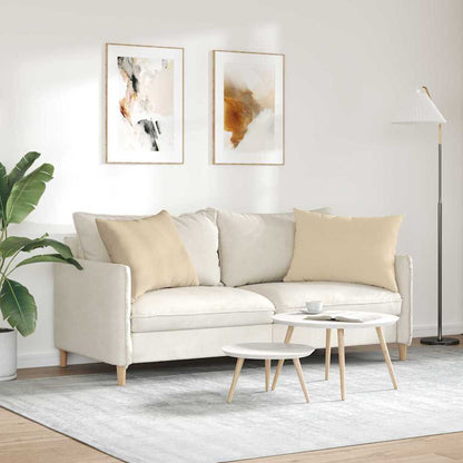 Cuscini da Divano 2 pcs Crema 70 x 50 cm Tessuto | homemem39