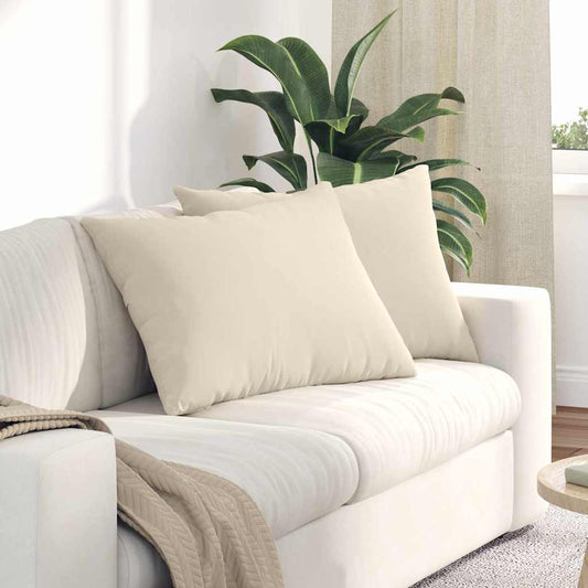 Cuscini da Divano 2 pcs Beige 70 x 50 cm Tessuto