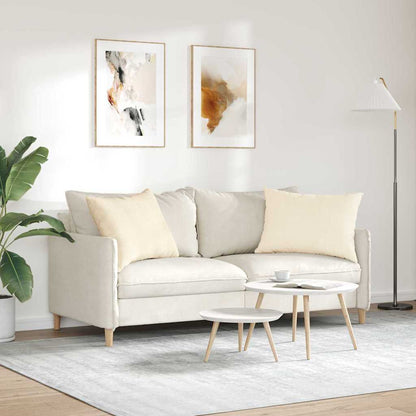 Cuscini da Divano 2 pcs Crema 70 x 50 cm Tessuto in Cords | homemem39