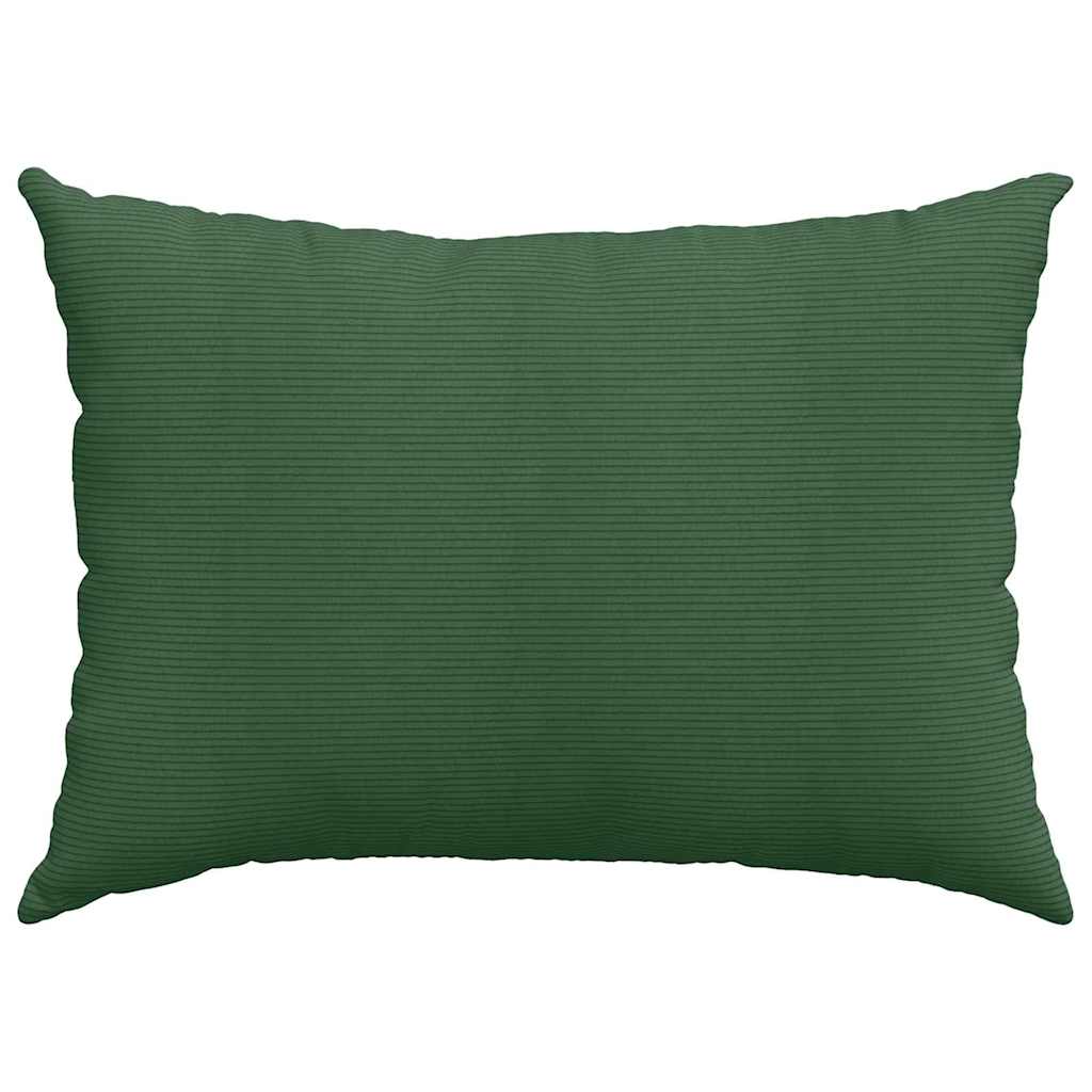 Cuscini da Divano 2 pcs Verde Scuro 70 x 50 cm Tessuto in Cords | homemem39