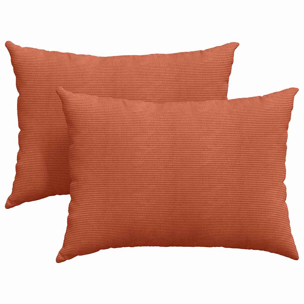 Cuscini da Divano 2 pcs Rosso Arancio 70 x 50 cm | homemem39