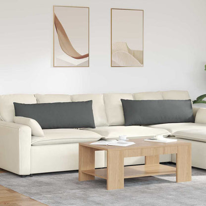 Cuscini da Divano 2 pcs Grigio scuro 120 x 40 cm Tessuto | homemem39