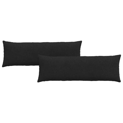 Cuscini da Divano 2 pcs Nero 120 x 40 cm Tessuto | homemem39