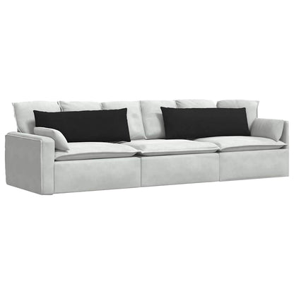Cuscini da Divano 2 pcs Nero 120 x 40 cm Tessuto | homemem39