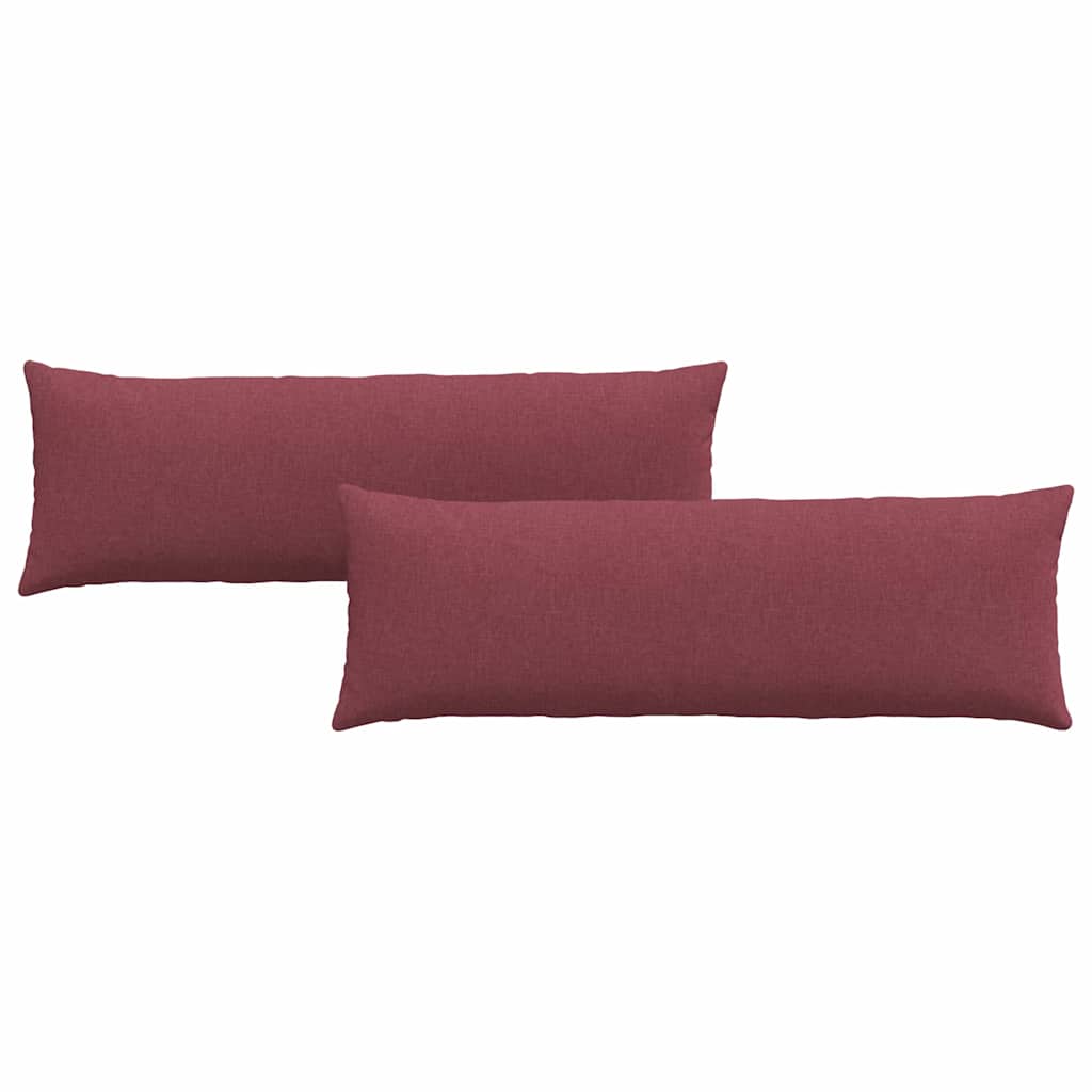 Cuscini da Divano 2 pcs Rosso Vino 120 x 40 cm Tessuto | homemem39