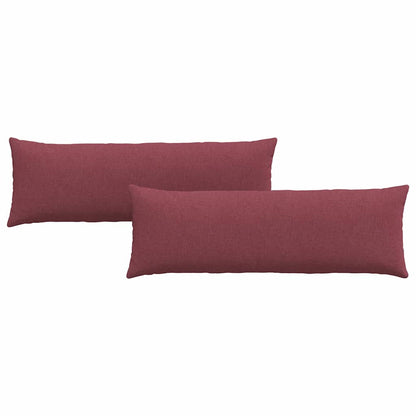 Cuscini da Divano 2 pcs Rosso Vino 120 x 40 cm Tessuto | homemem39