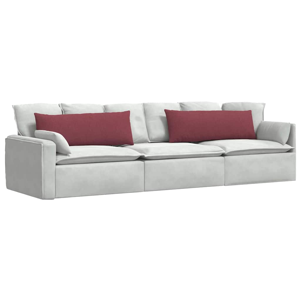 Cuscini da Divano 2 pcs Rosso Vino 120 x 40 cm Tessuto | homemem39