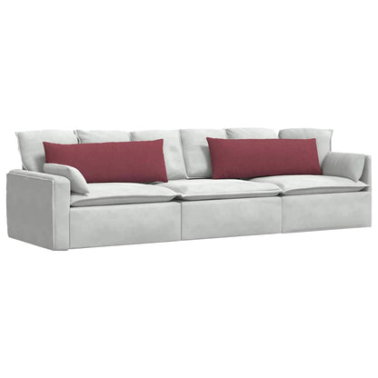 Cuscini da Divano 2 pcs Rosso Vino 120 x 40 cm Tessuto