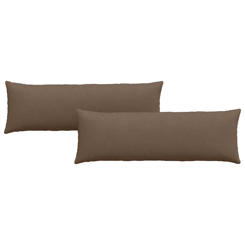 Cuscini da Divano 2 pcs Marrone 120 x 40 cm Tessuto
