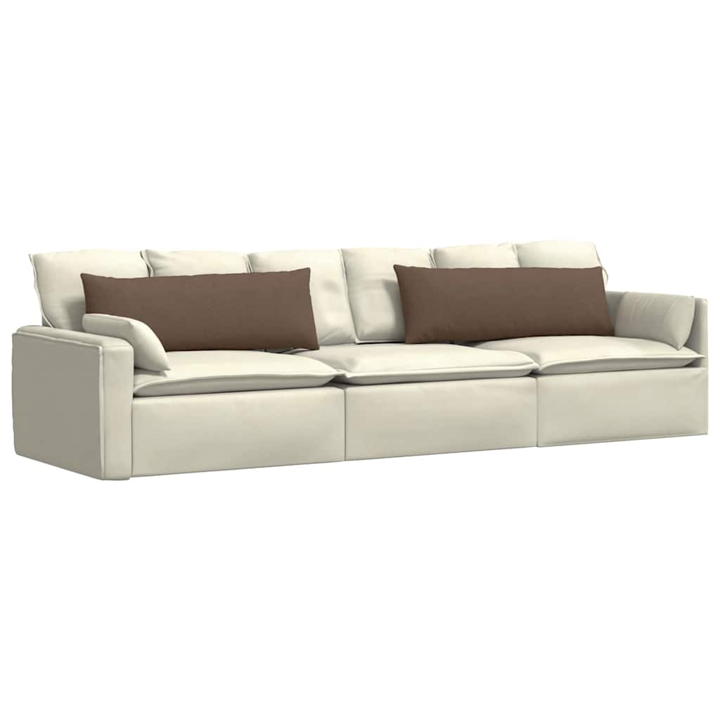Cuscini da Divano 2 pcs Marrone 120 x 40 cm Tessuto