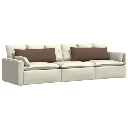Cuscini da Divano 2 pcs Marrone 120 x 40 cm Tessuto