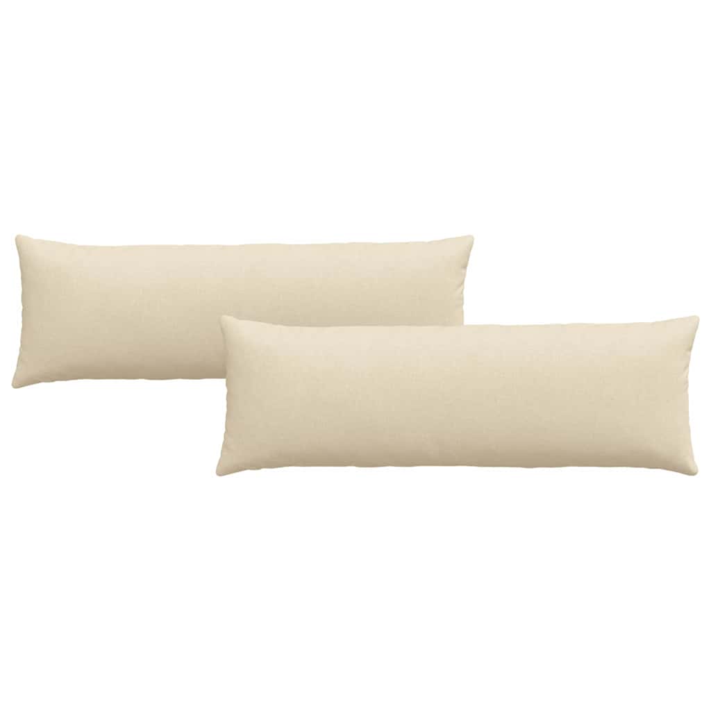 Cuscini da Divano 2 pcs Crema 120 x 40 cm Tessuto | homemem39