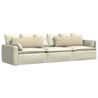 Cuscini da Divano 2 pcs Crema 120 x 40 cm Tessuto | homemem39