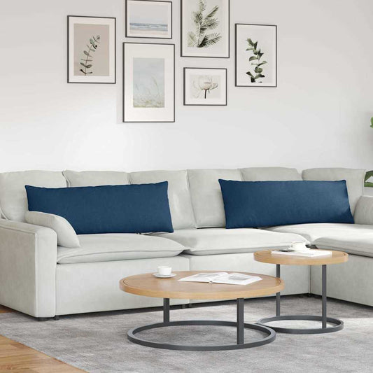 Cuscini da Divano 2 pcs Blu 120 x 40 cm Tessuto | homemem39