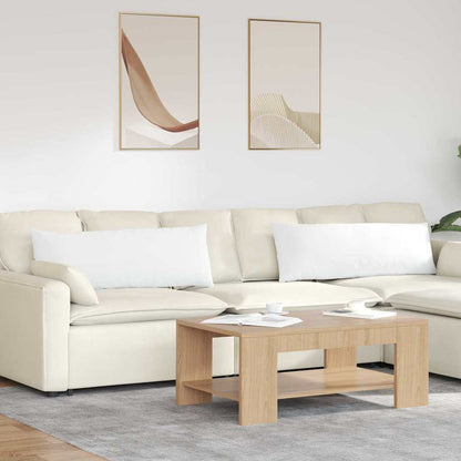 Cuscini da Divano 2 pcs Bianco 120 x 40 cm Tessuto