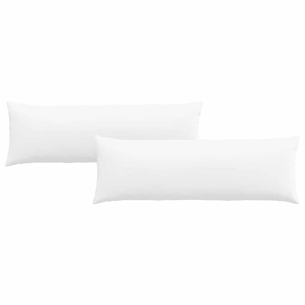 Cuscini da Divano 2 pcs Bianco 120 x 40 cm Tessuto