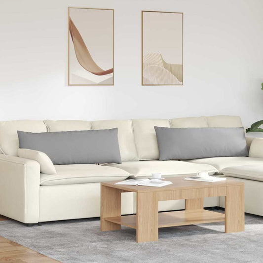 Cuscini da Divano 2 pcs Grigio Nuvola 120 x 40 cm Tessuto | homemem39