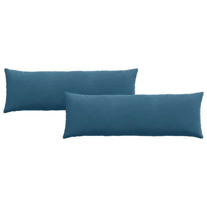 Cuscini da Divano 2 pcs Blu 120 x 40 cm Tessuto in Cords
