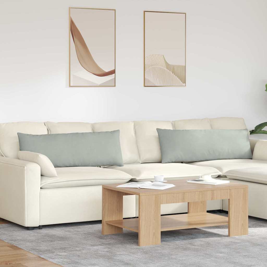 Cuscini da Divano 2 pcs Grigio chiaro 120 x 40 cm | homemem39