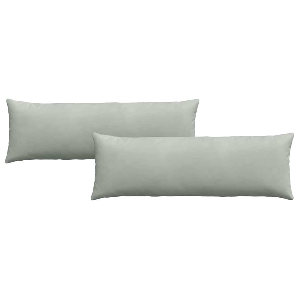 Cuscini da Divano 2 pcs Grigio chiaro 120 x 40 cm | homemem39