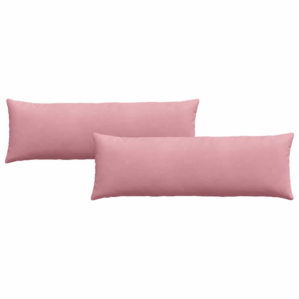 Cuscini da Divano 2 pcs Rosa 120 x 40 cm Tessuto in Cords | homemem39