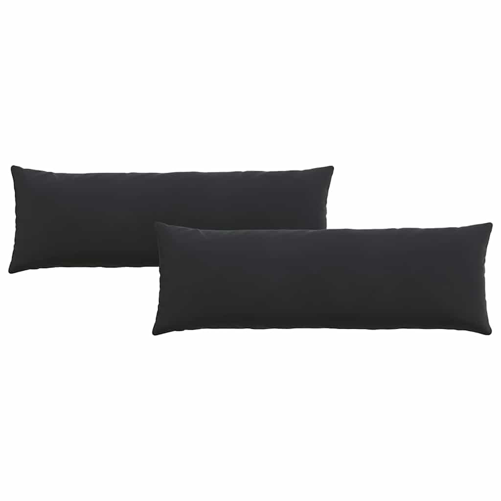 Cuscini da Divano 2 pcs Nero 120 x 40 cm Tessuto in Cords | homemem39