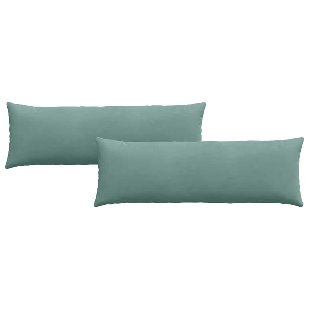 Cuscini da Divano 2 pcs Verde Mare 120 x 40 cm Tessuto in Cords | homemem39