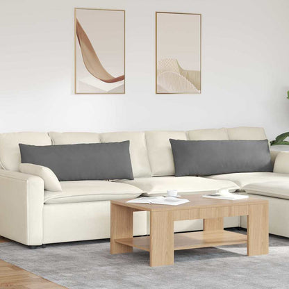Cuscini da Divano 2 pcs Grigio scuro 120 x 40 cm Tessuto