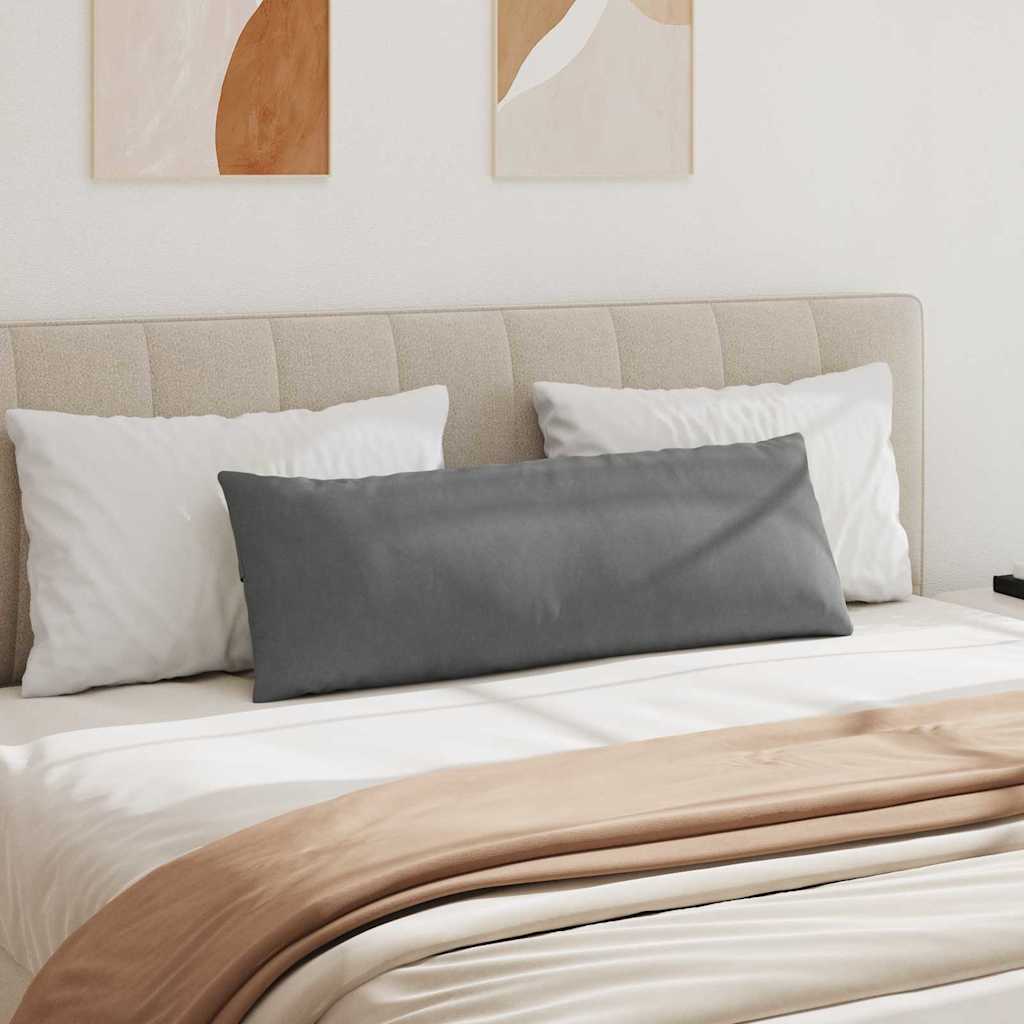 Cuscini da Divano 2 pcs Grigio scuro 120 x 40 cm Tessuto