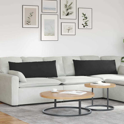 Cuscini da Divano 2 pcs Nero 120 x 40 cm Tessuto | homemem39
