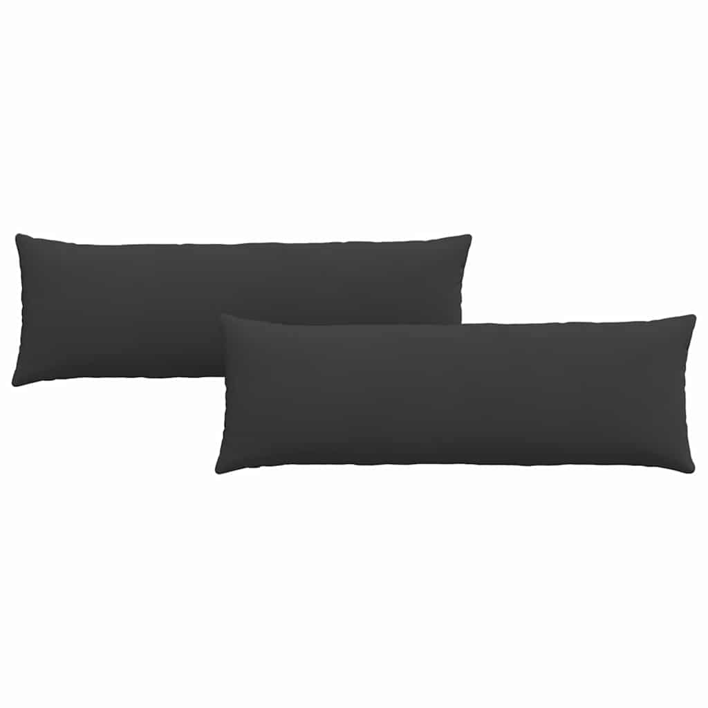 Cuscini da Divano 2 pcs Nero 120 x 40 cm Tessuto | homemem39