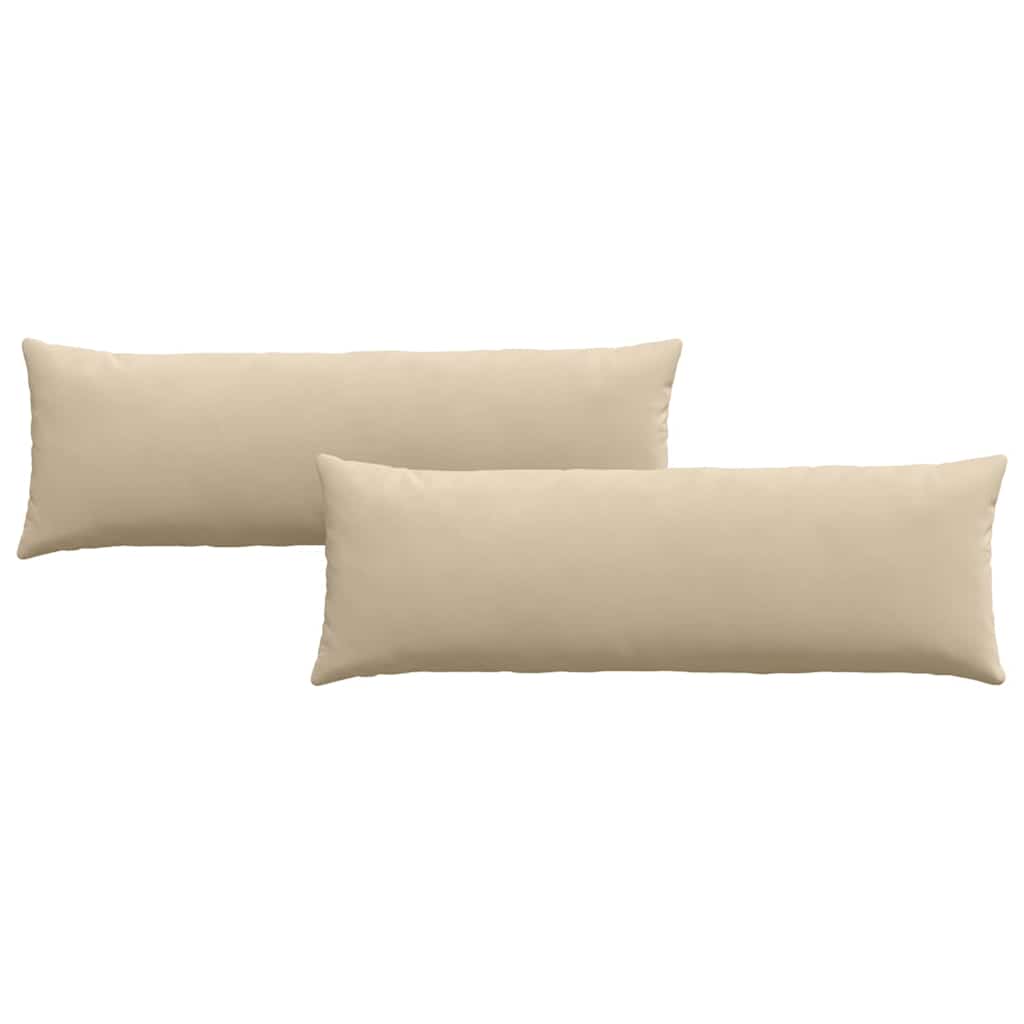 Cuscini da Divano 2 pcs Crema 120 x 40 cm Tessuto | homemem39