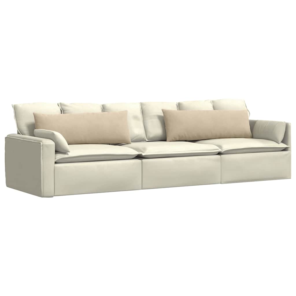Cuscini da Divano 2 pcs Crema 120 x 40 cm Tessuto | homemem39