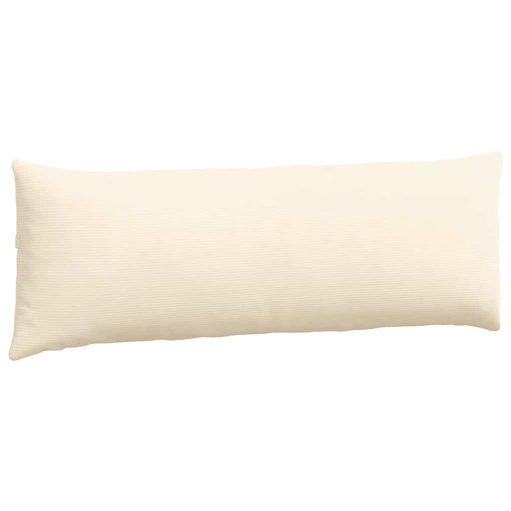 Cuscini da Divano 2 pcs Crema 120 x 40 cm Tessuto in Cords | homemem39