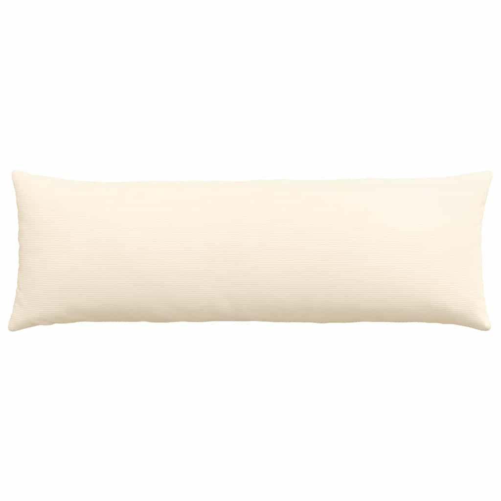 Cuscini da Divano 2 pcs Crema 120 x 40 cm Tessuto in Cords | homemem39