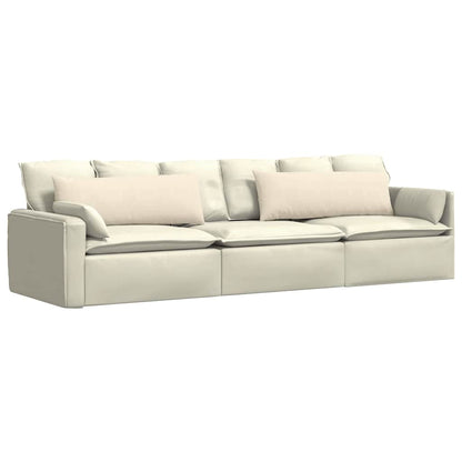 Cuscini da Divano 2 pcs Crema 120 x 40 cm Tessuto in Cords | homemem39