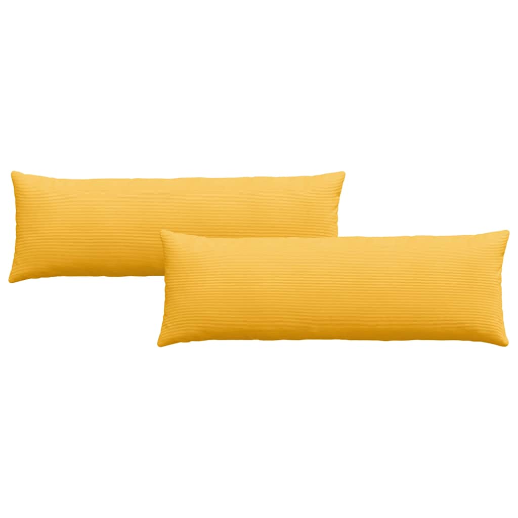 Cuscini da Divano 2 pcs Giallo Chiaro 120 x 40 cm | homemem39