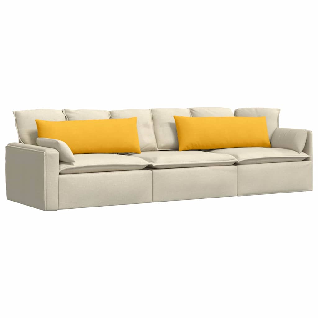 Cuscini da Divano 2 pcs Giallo Chiaro 120 x 40 cm | homemem39