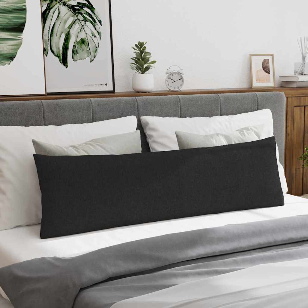 Cuscini da Divano 2 pcs Nero 145 x 40 cm Tessuto | homemem39