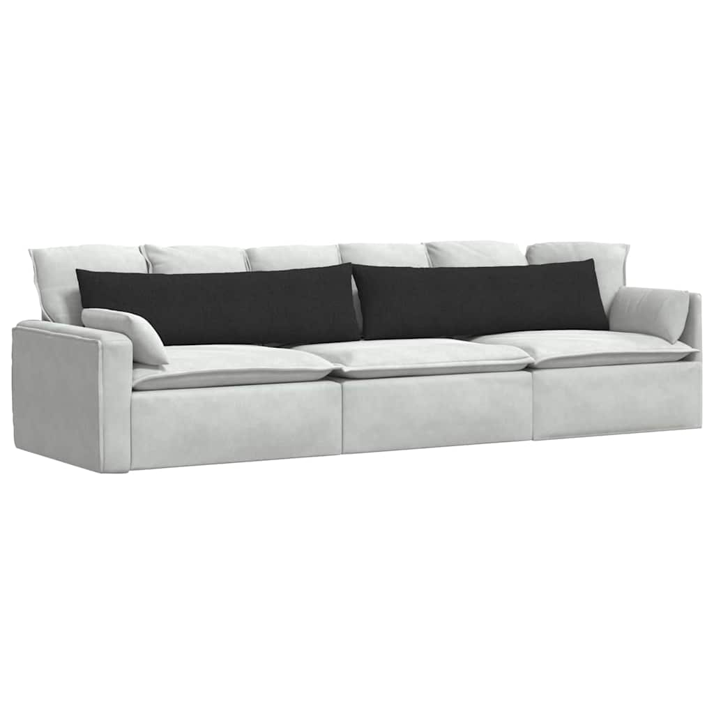 Cuscini da Divano 2 pcs Nero 145 x 40 cm Tessuto | homemem39