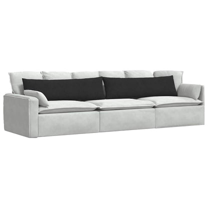 Cuscini da Divano 2 pcs Nero 145 x 40 cm Tessuto | homemem39