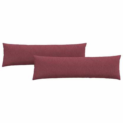 Cuscini da Divano 2 pcs Rosso Vino 145 x 40 cm Tessuto | homemem39