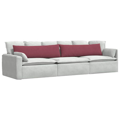 Cuscini da Divano 2 pcs Rosso Vino 145 x 40 cm Tessuto | homemem39