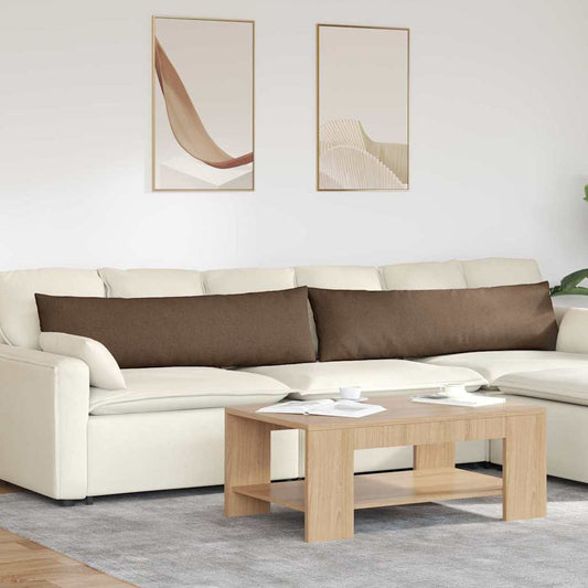 Cuscini da Divano 2 pcs Marrone 145 x 40 cm Tessuto | homemem39