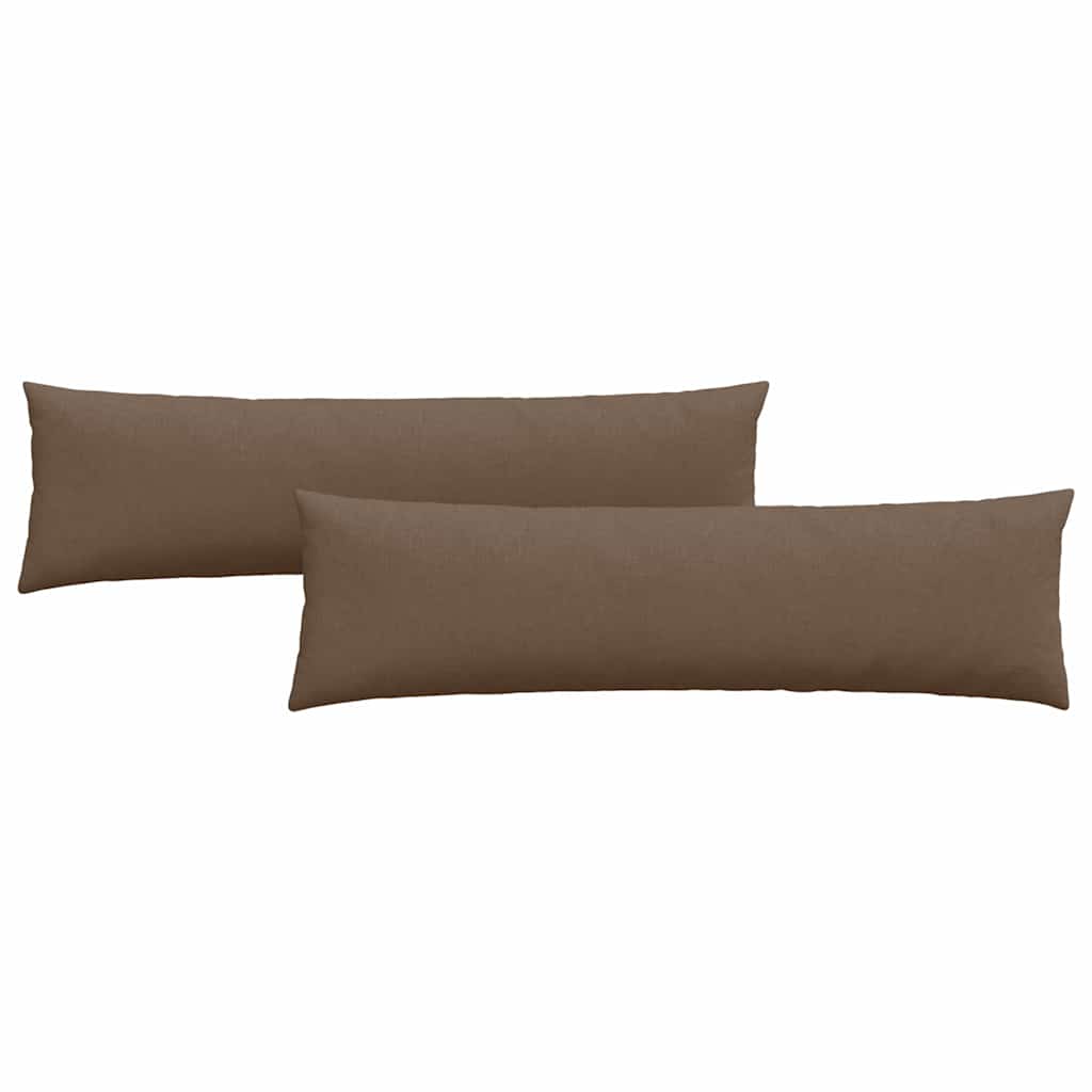 Cuscini da Divano 2 pcs Marrone 145 x 40 cm Tessuto | homemem39