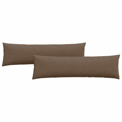 Cuscini da Divano 2 pcs Marrone 145 x 40 cm Tessuto