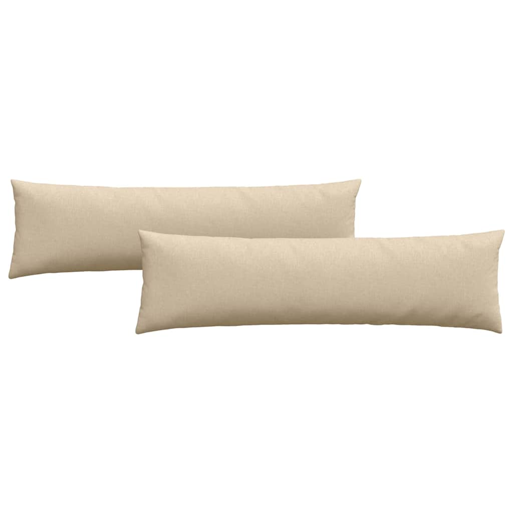 Cuscini da Divano 2 pcs Crema 145 x 40 cm Tessuto | homemem39